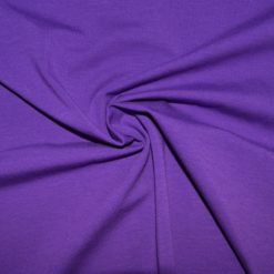 Tissu jersey coton-élasthanne uni violet