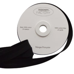Biais coton noir 25 mètres - pro.designers-factory.com